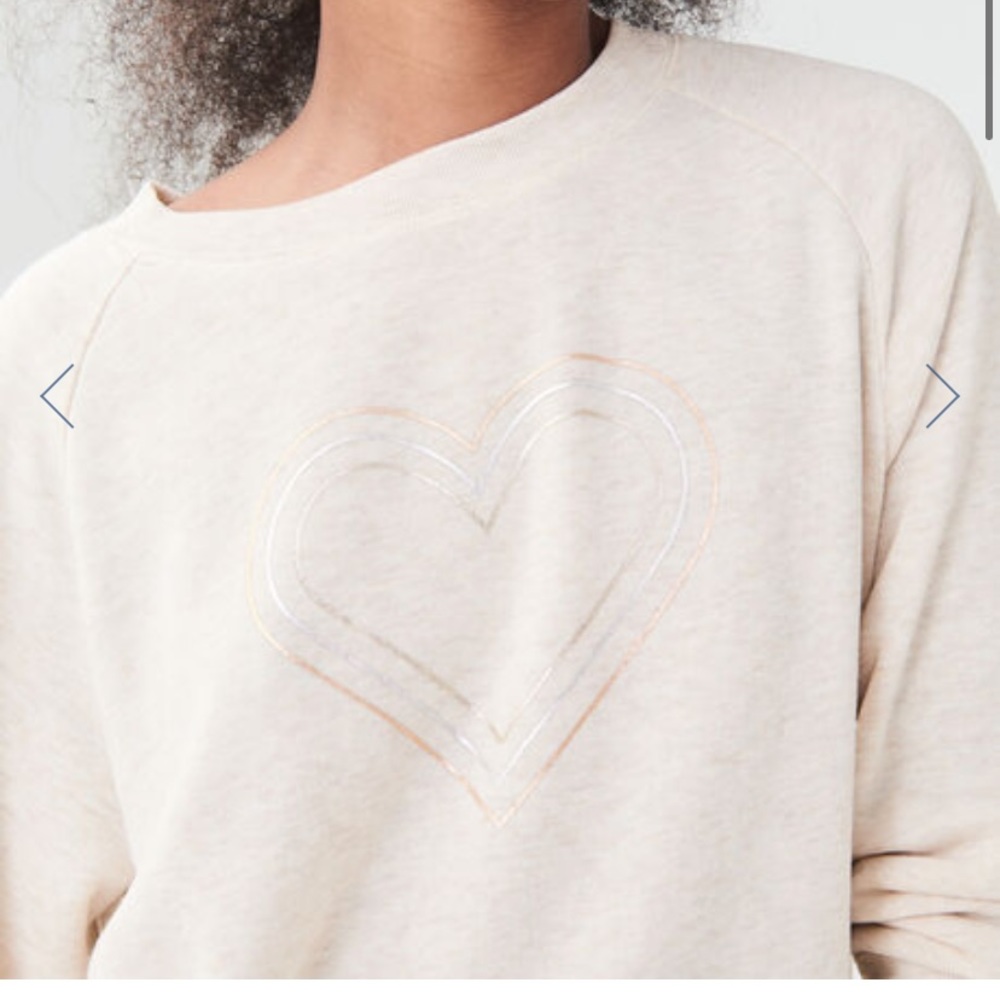 Aeropostale Live Love Dream Cream Heart Sweatshirt
